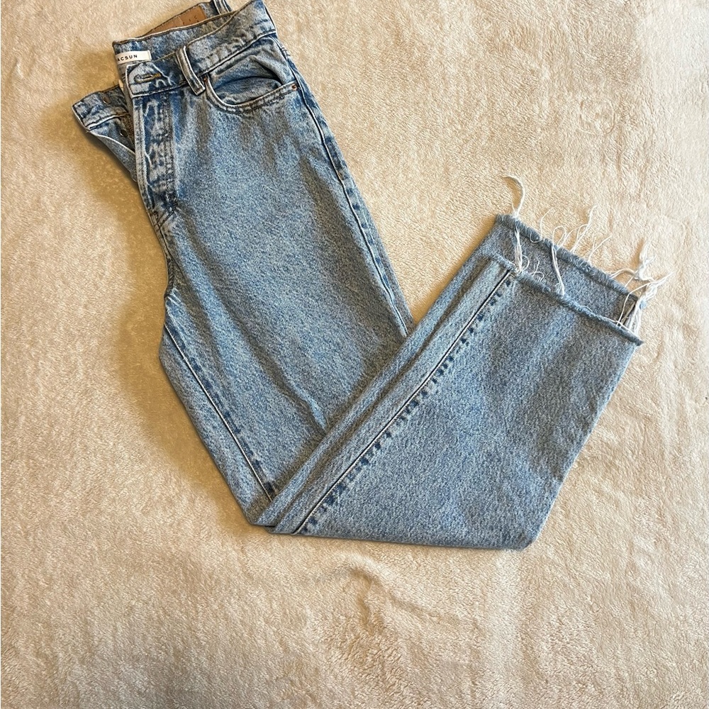 PacSun Blue Straight Leg Jeans with Vintage Wash